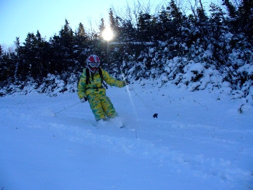 Wildcat Mountain, NH Kevin St. Gelais (skier) and younger sister Sarah (photo) managed to bag some first turns at Wildcat Mountain late last week...2 days after…