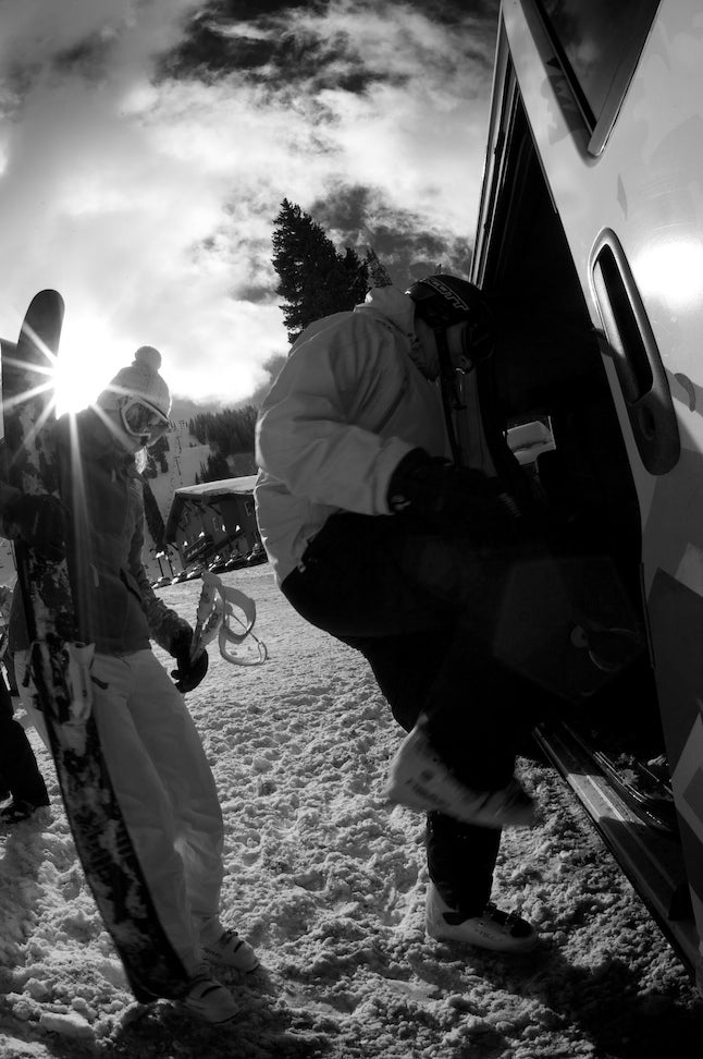 Utah: Van Time Ski fast, then reboard the van. Repeat 13 times.