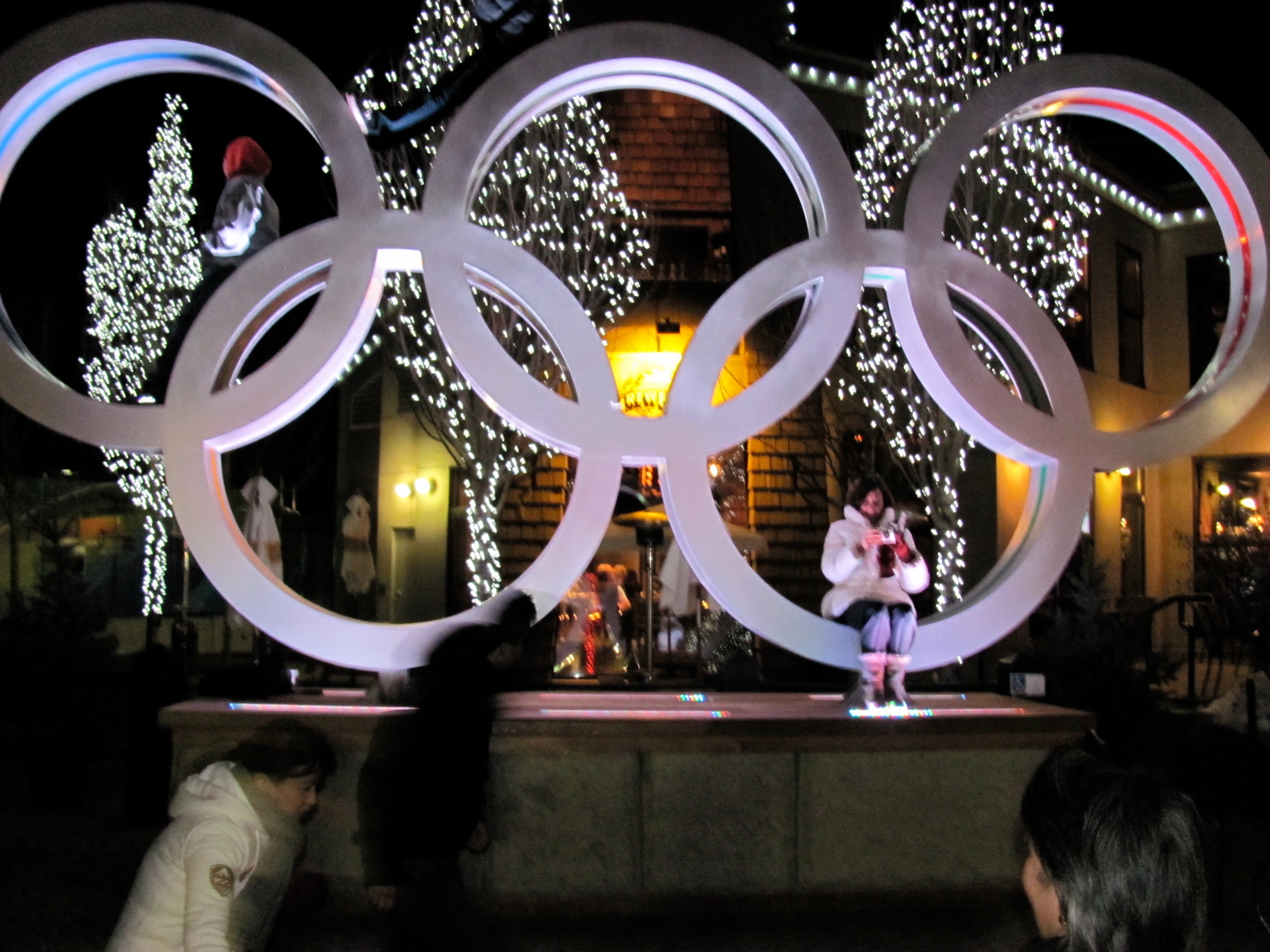 Olympic Rings in the Village None
