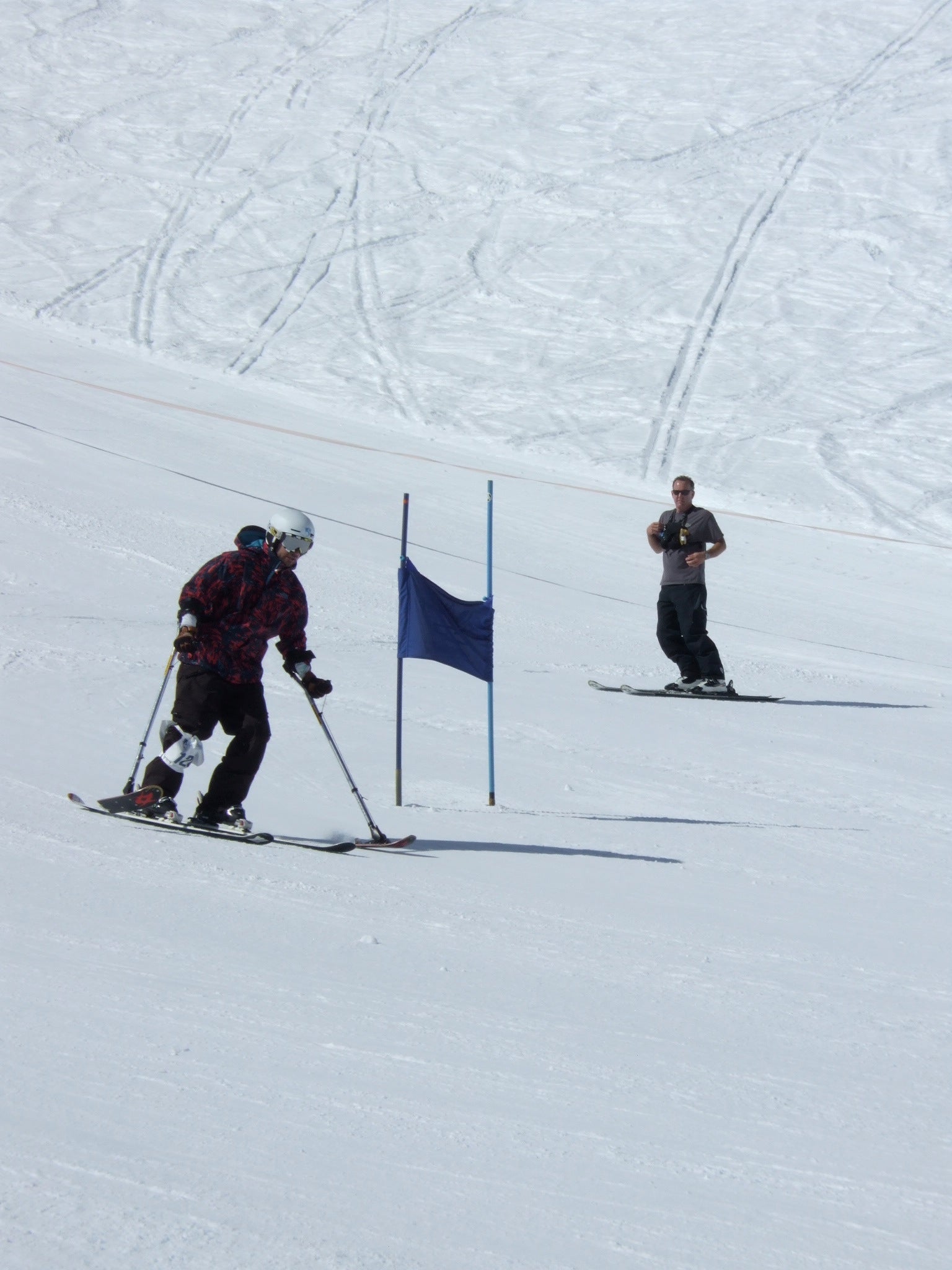 Calling on Friends Wallace runs gates during a Disable Sports USA-Far West event.The High Five Foundation’s newest partnership is with the family of the late freeskier…