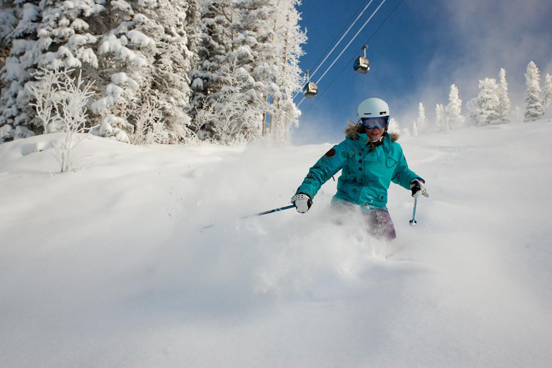 Skiing Powder on Christmas Eve at Aspen None