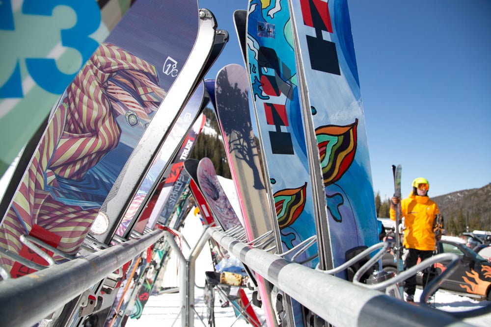 Skis lined up and ready to test Over the course of three days, testers skied over 80 skis from 20 different brands that will be available next fall. The results of the test will…