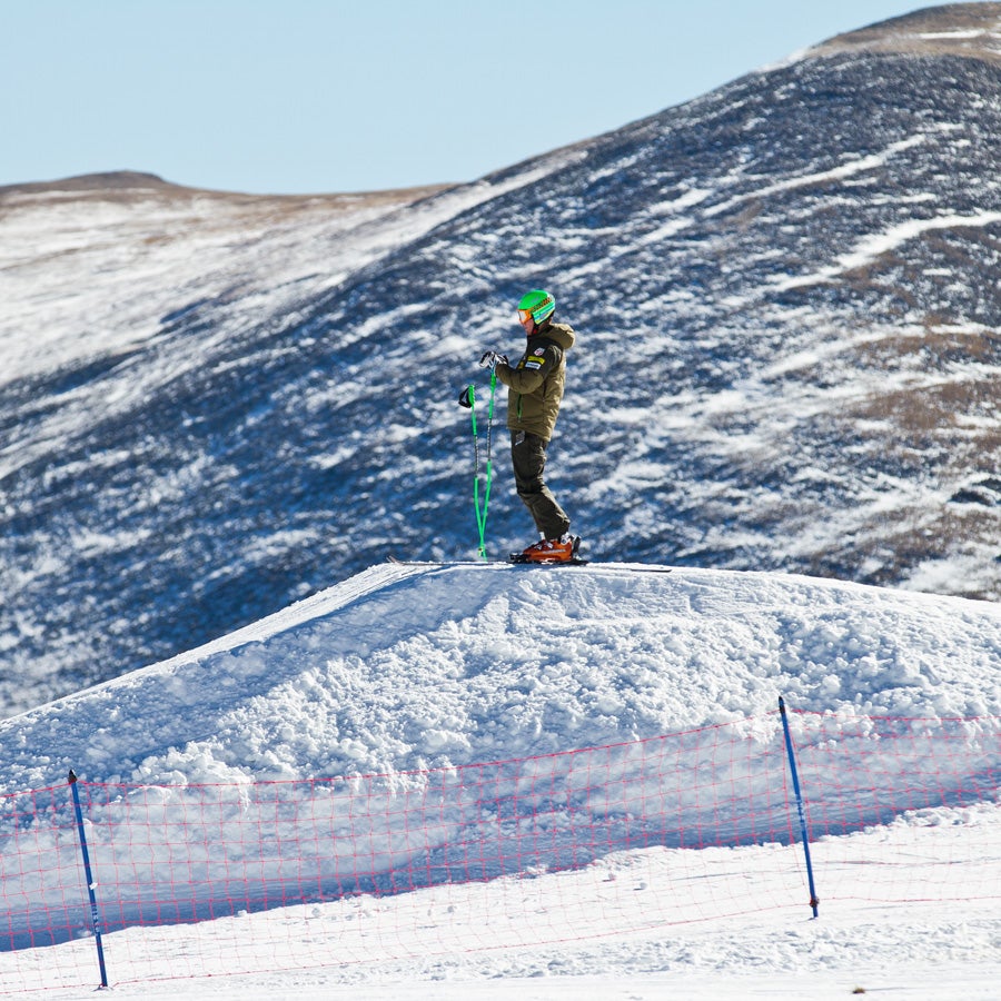 Speed Center Start The start ramp to the down hill course. Dropping 2,300 feet, it's currently the biggest open course in the world. Think of it as your hill's white…
