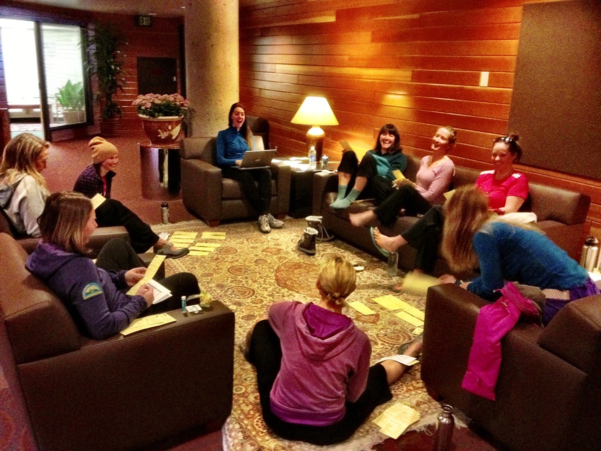 Female Brain Trust Women testers sort it all out in the Cliff. (Yeah, they don't take themselves as seriously as the guys do.)Behind the scenes of Ski Test 2013: Day 1…