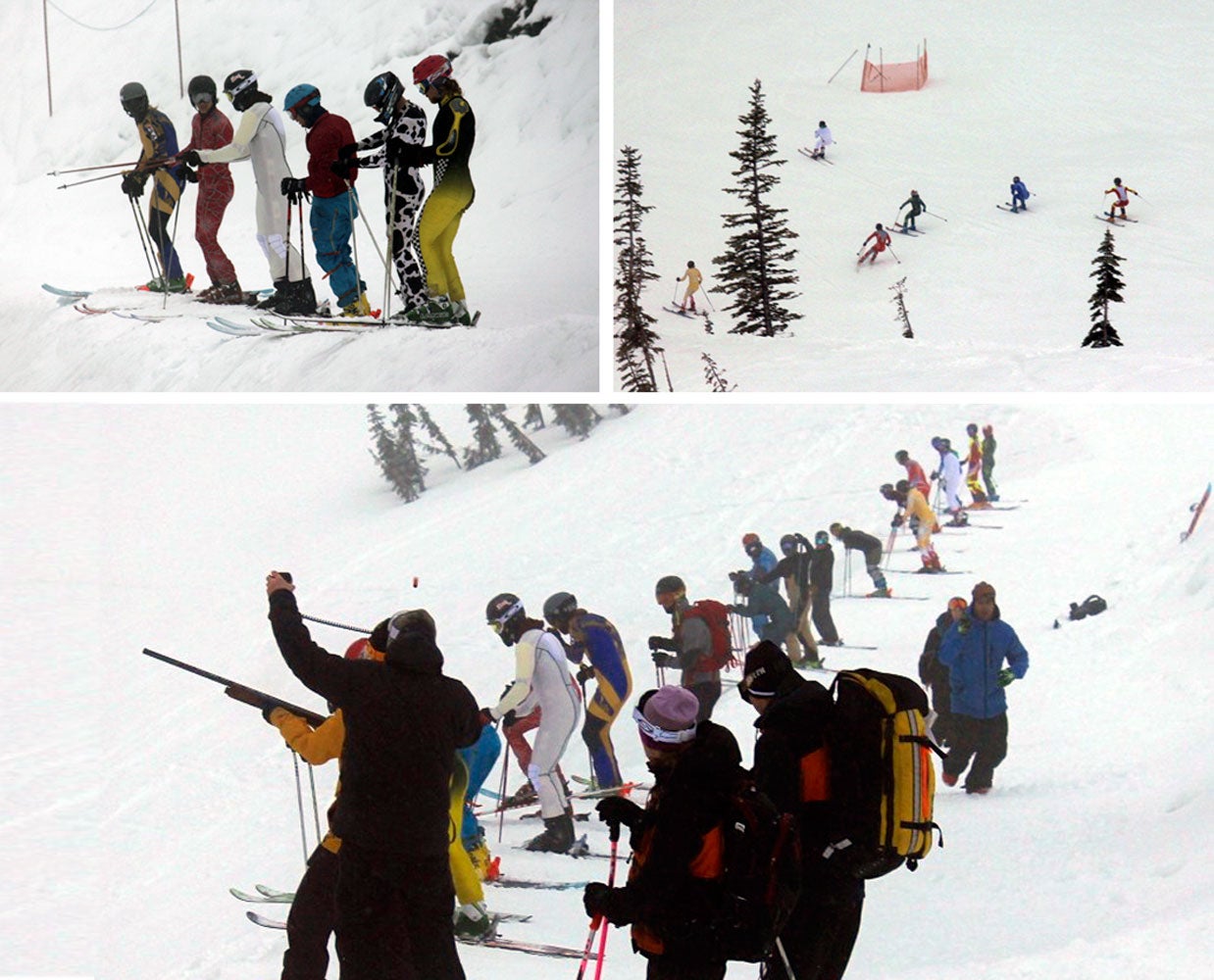 Dropping In Dan Treadway sends the racers off with a shotgun blast. Simply yelling,