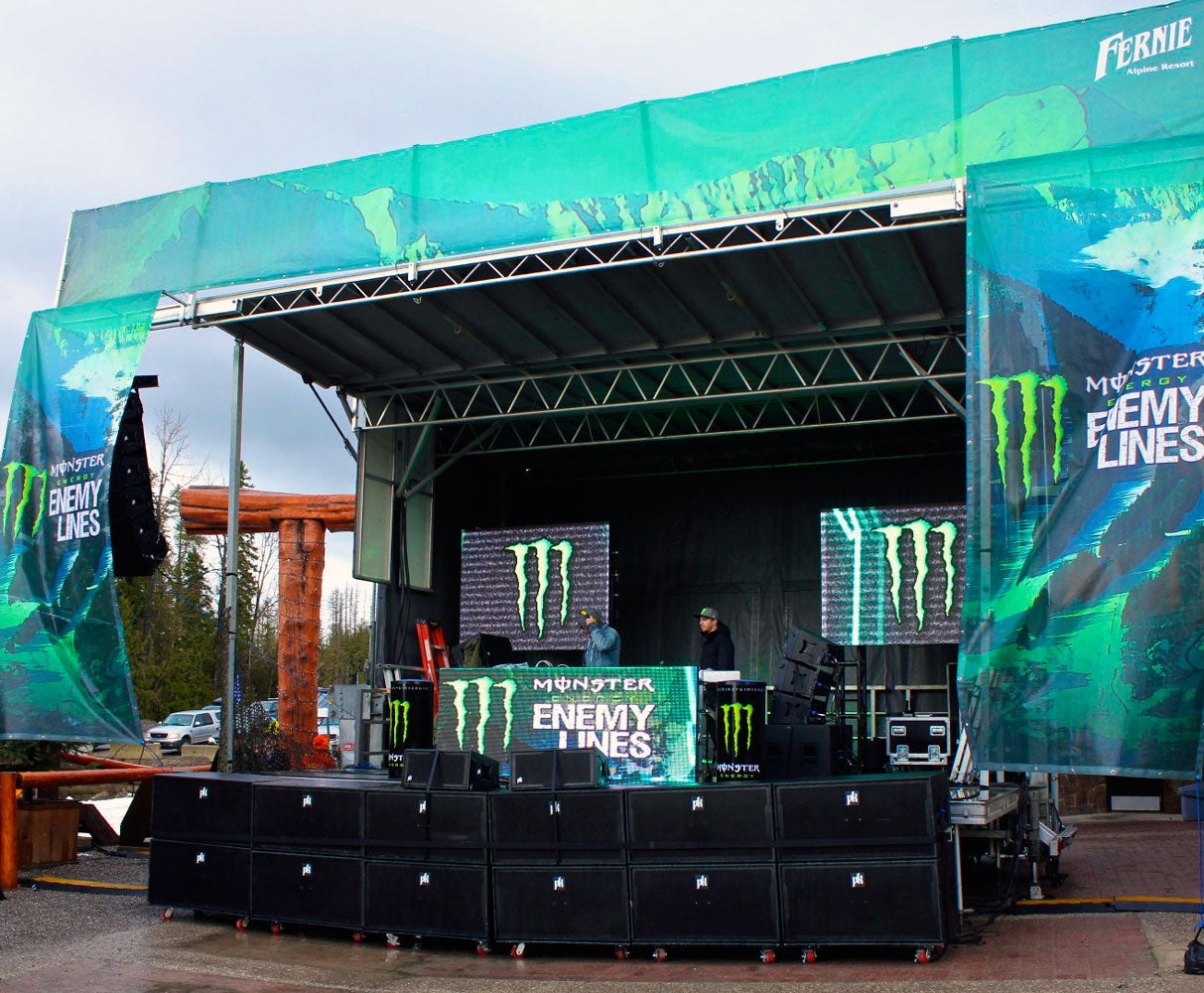 The Stage is Set The DJs started spinning about 10 a.m. to get people stoked for the day of competition.