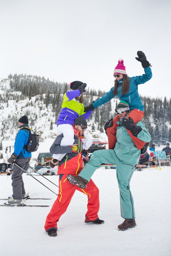 Who's Chicken? There's nothing like a good chicken fight to settle differences on the slopes. The lifties who put money on the minx with the pink dome piece went…