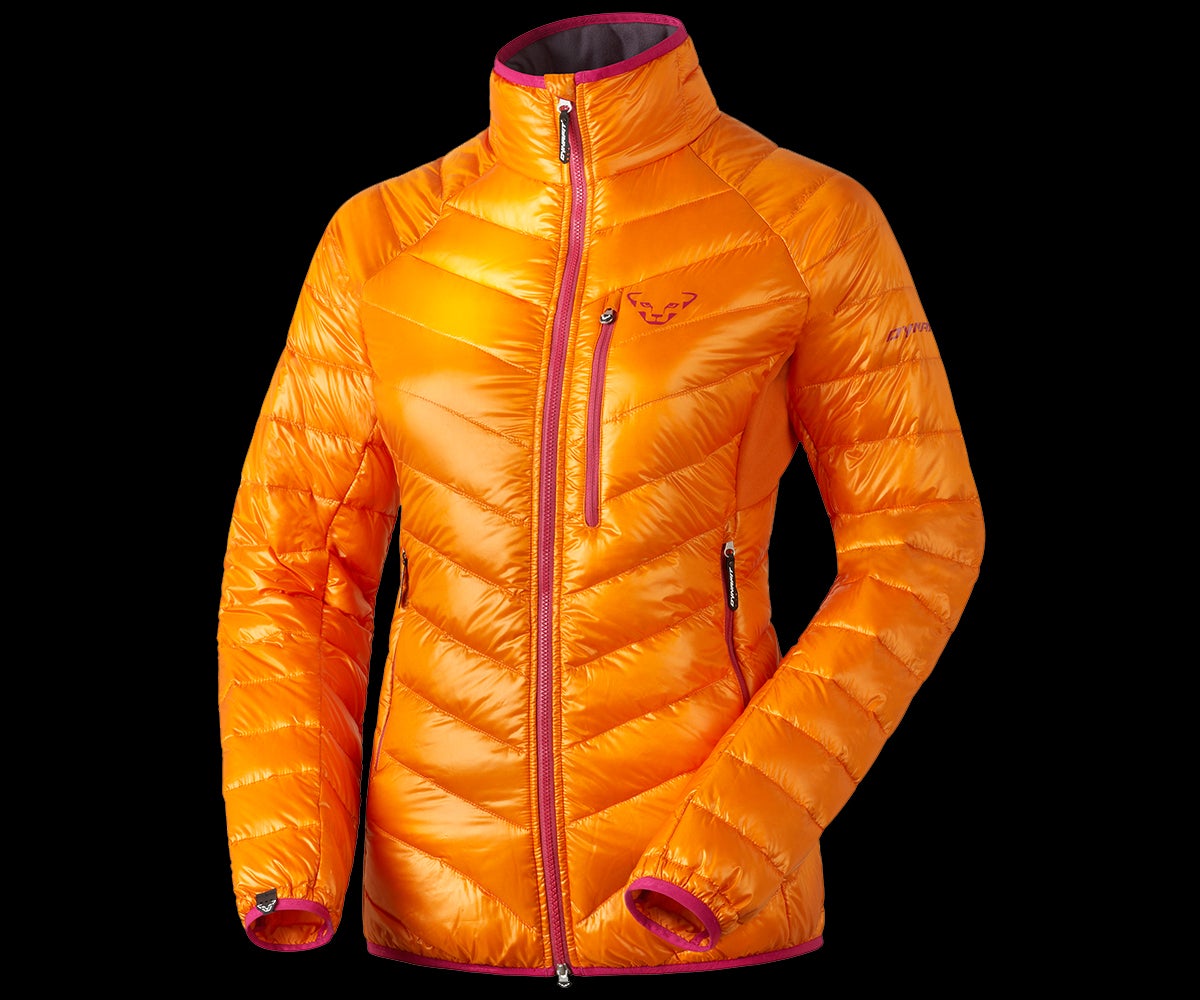 Dynafit Women’s Vulcan Down Jacket I may very well have a Dynafit obsession this season. 750 down fill, fitted elastic hems and cuffs, ultra lightweight, and water repellant features…