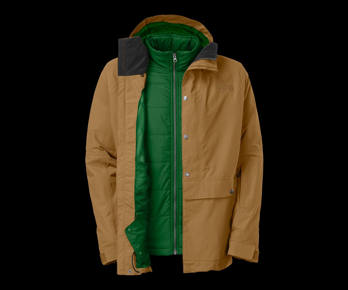 North Face Pike Triclimate Jacket I'm picking 'Utility Brown' because those guys back east —the ones in Carharts careening down the steepest run on the hill for their first runs ever…