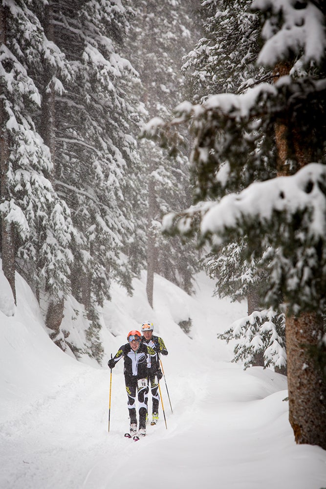 The Final Push Max Taam and John Gaston, the winners of the men's sport division, approach the top of the final climb on Aspen Mountain. The two covered the entire…