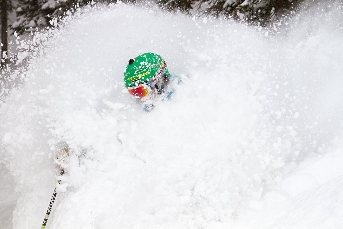 Jackson Hole About 15 inches into a 20-inch January storm, skier Tyler Horne finds a stash off the Sublette Lift.