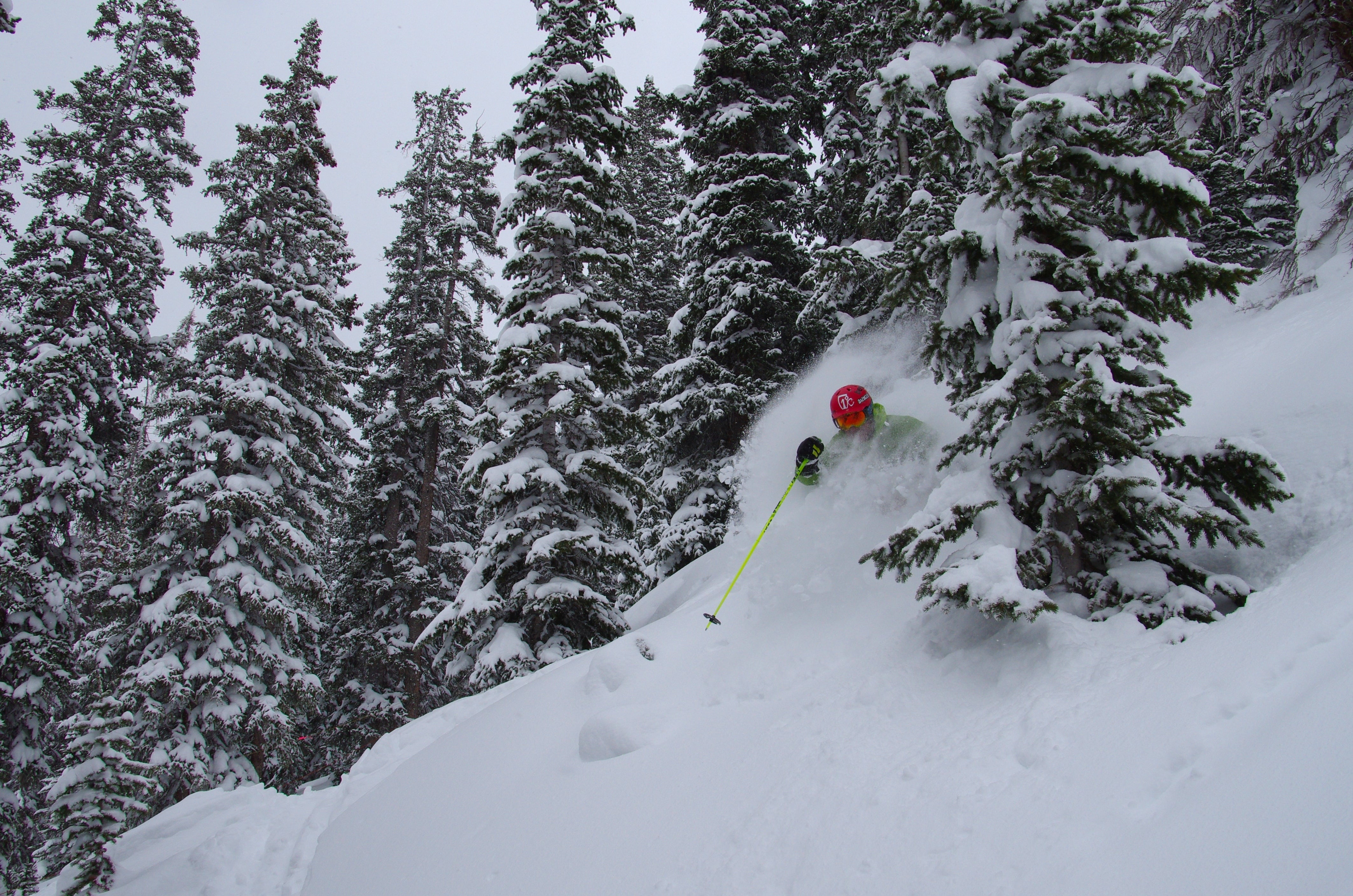 Loveland Just Got Creamed. Skier Bruce Ruff of Golden, CO enjoys the 27