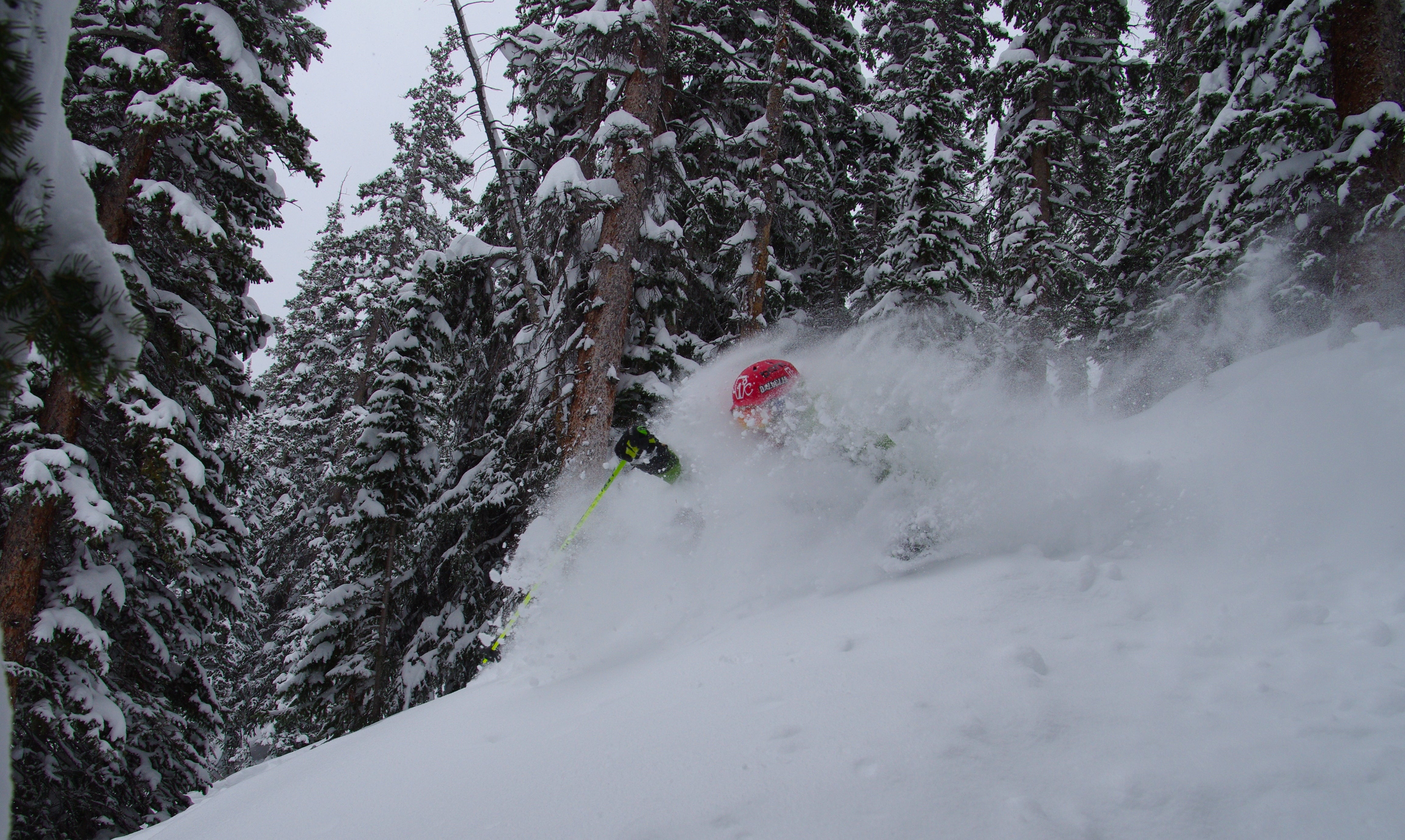 Loveland Ski Area, Colorado Skier Bruce Ruff of Golden, CO enjoys the 27
