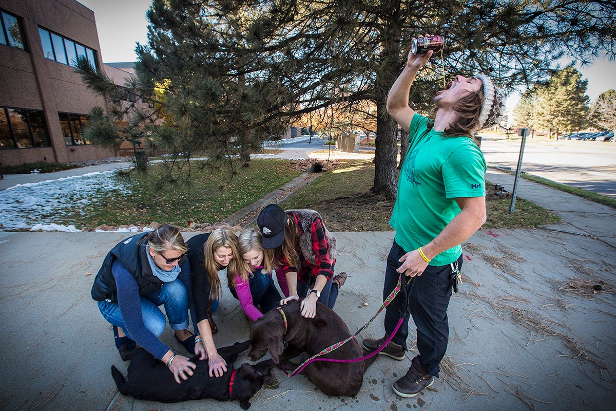 Avery Brewing “Look at me, I’m Marcus Caston, I’m really good at skiing. I’m just gonna chug this beer while these chicks pet my dogs.” Ok, fine. He didn’t really…