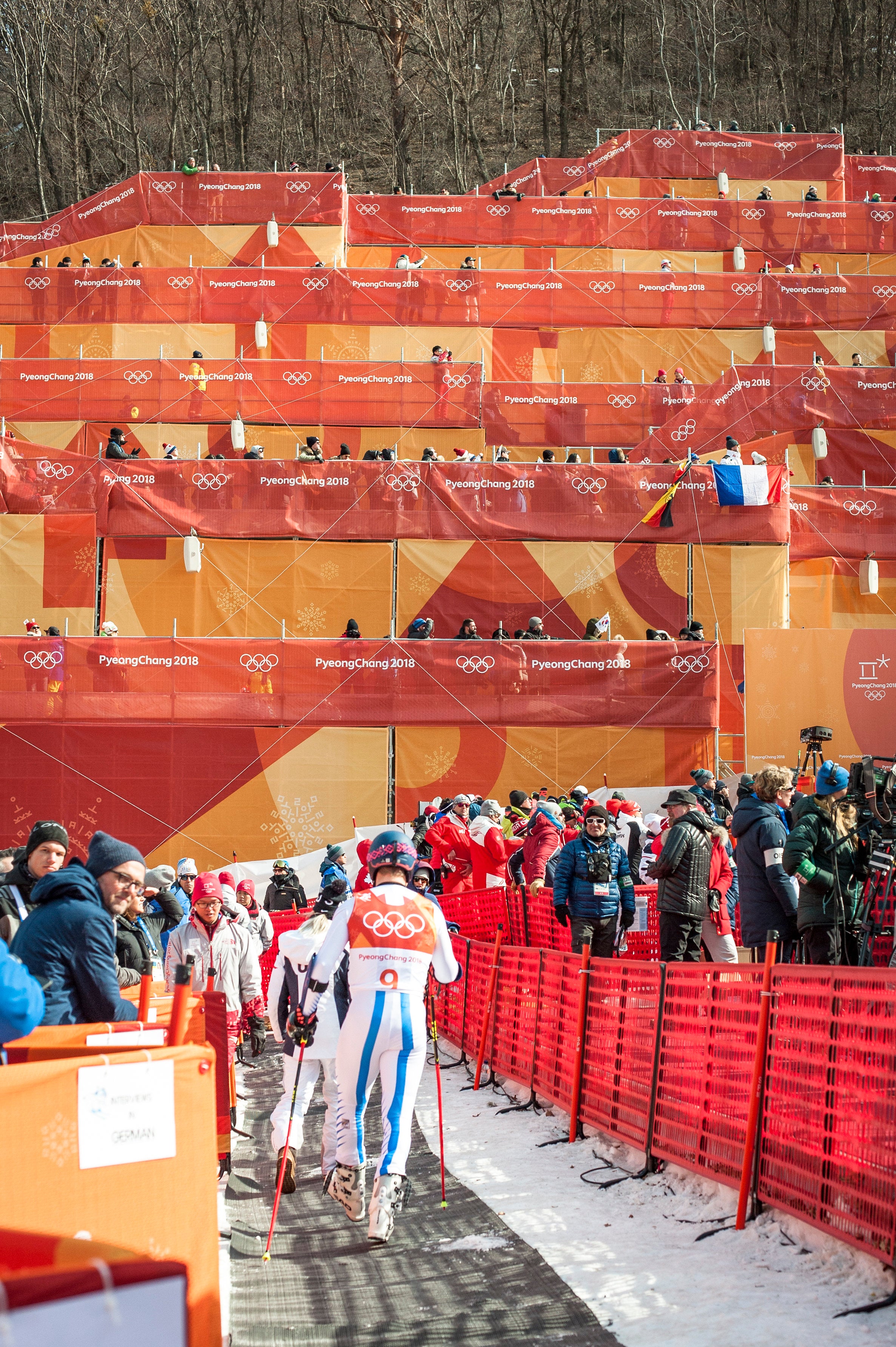 Ligety-walking_mens-GS_crystal-sagan Ted Ligety exits the interview booths on his way to run 2.