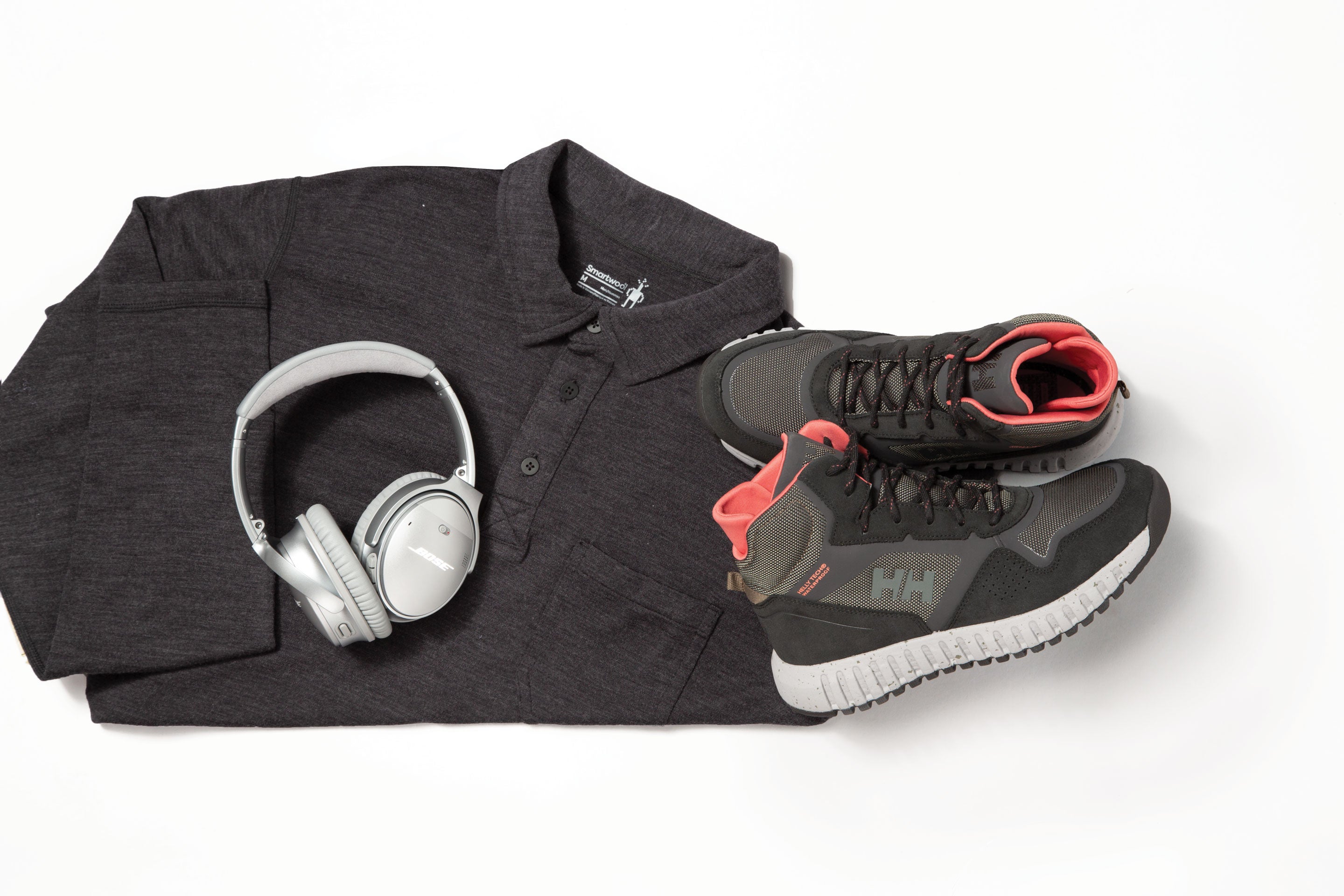 SKI1118-EdsGear-Smartwool Smartwool polo, Helly Hansen Shoes, Bose Headphones