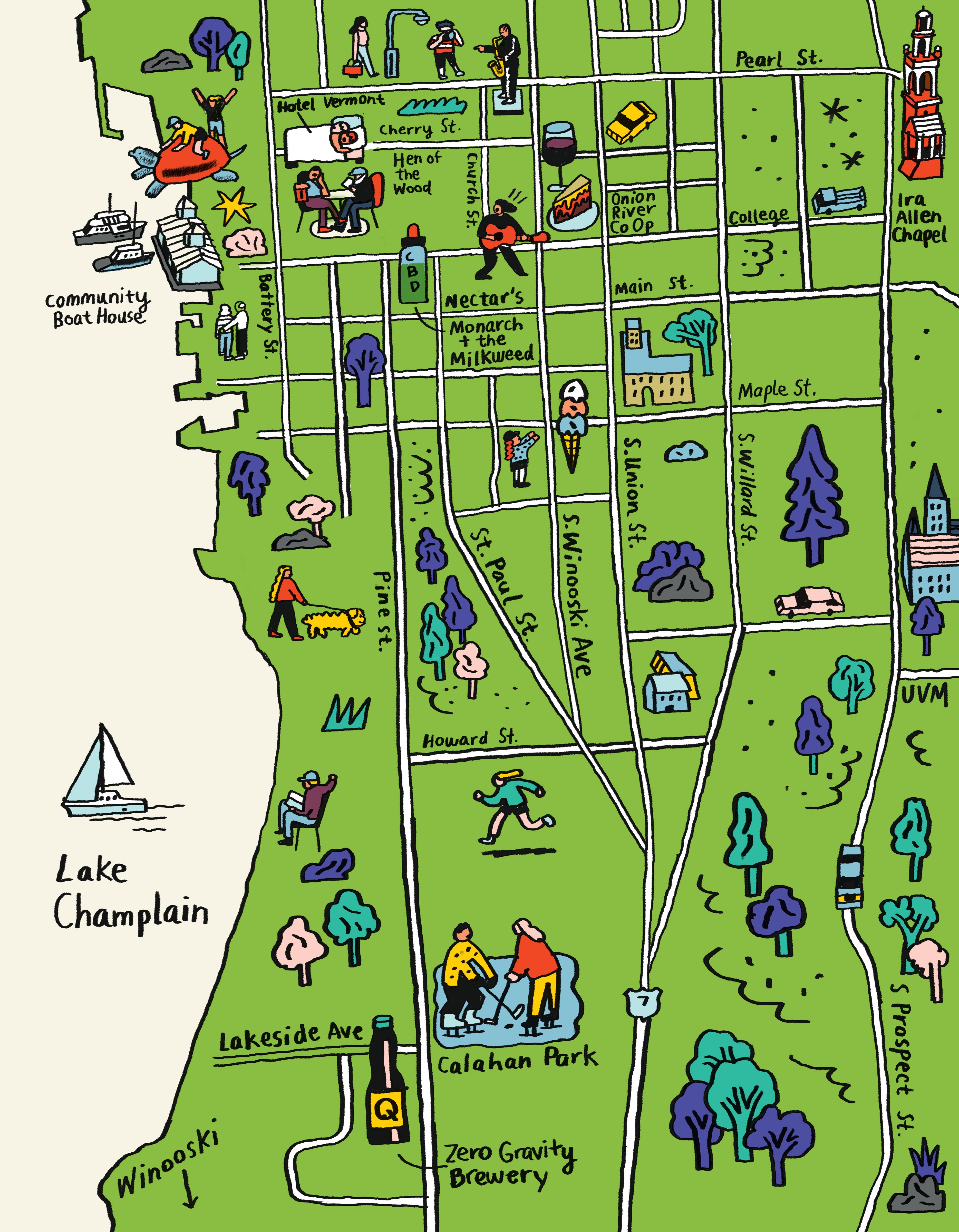 burlington Burlington illustrated map