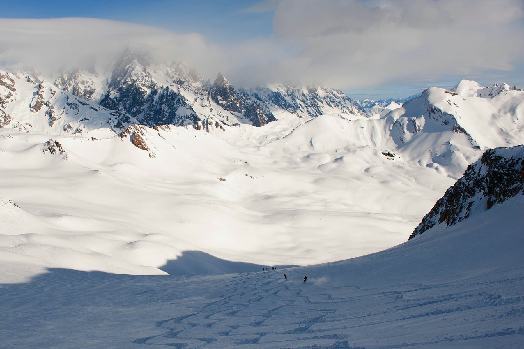 SKI1218-ELE03-FranceHeliSkiing13-73-v2-S Heli skiing isn’t allowed in France, so Eleven Experience guides take guests across the border into Italy.