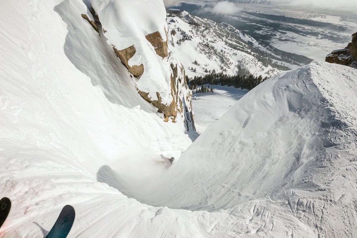SKI0119-Camps-SteepDeep2-byJayGoodrich_S Looking into Corbet's Couloir at Jackson Hole