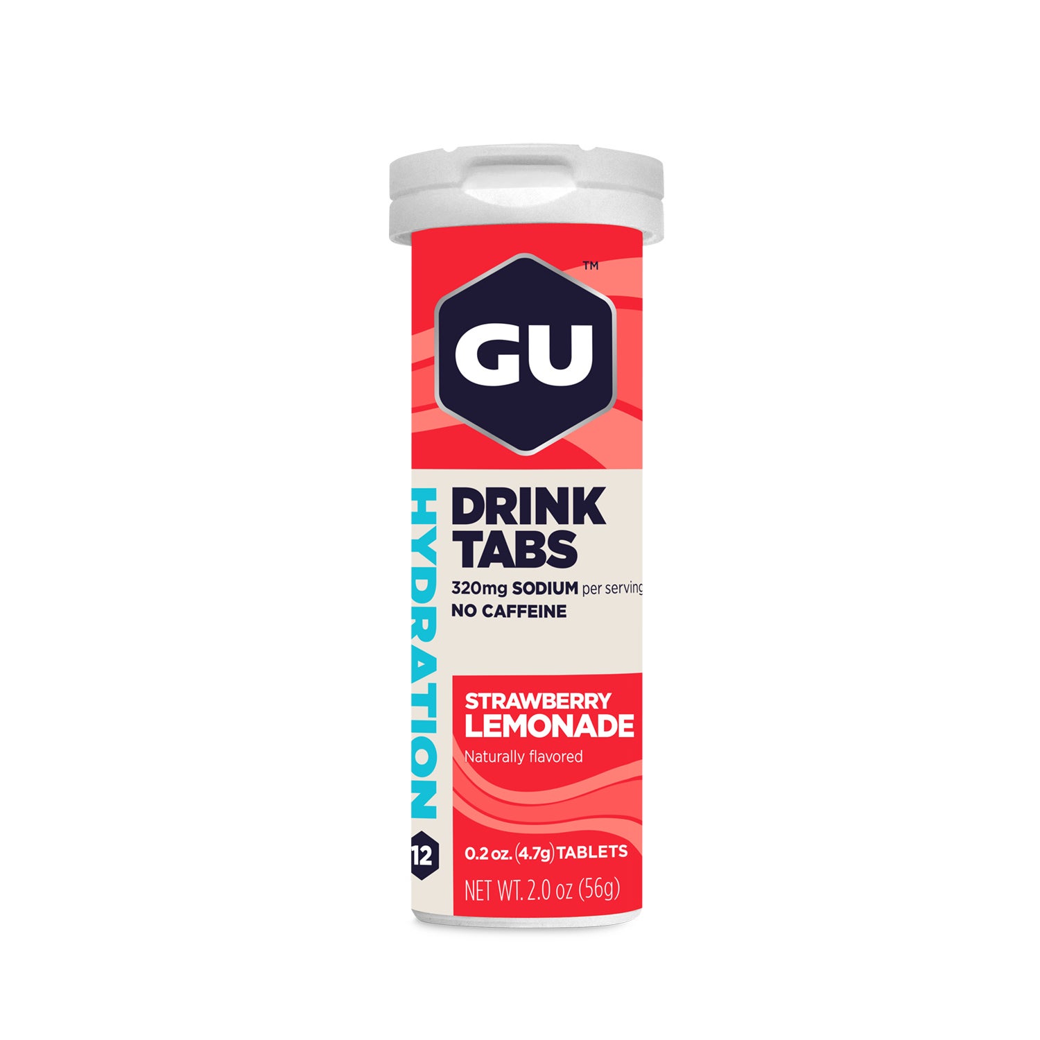 T17.332_Hydration_Tabs_Tube_StrawLemon GU Hydration Drink Tabs
