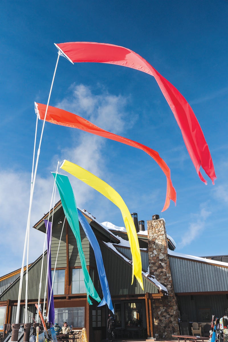 SKI1116_Aspen_Gay_Ski_Week02 Rainbow flags during Aspen Gay Ski Week