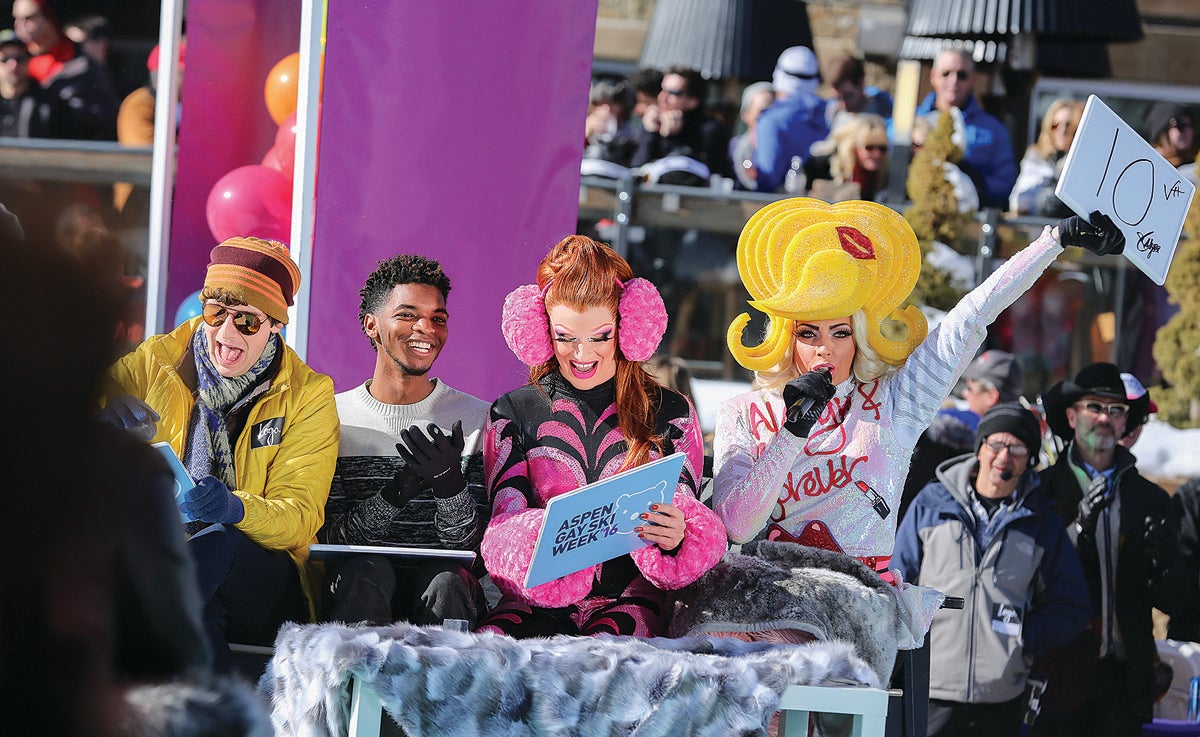 SKI1116_Aspen_Gay_Ski_Week13 Judges at the Gay Ski Week Costume downhill