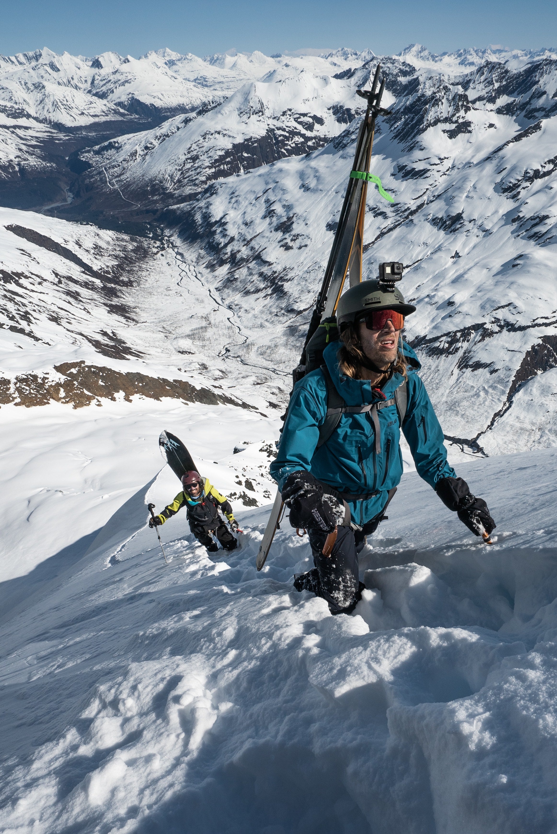 Climbing4_Meteorite_@bjarnesalen copy Cody Townsend and Jeremy Jones climb to the summit of the Meteorite in Alaska.