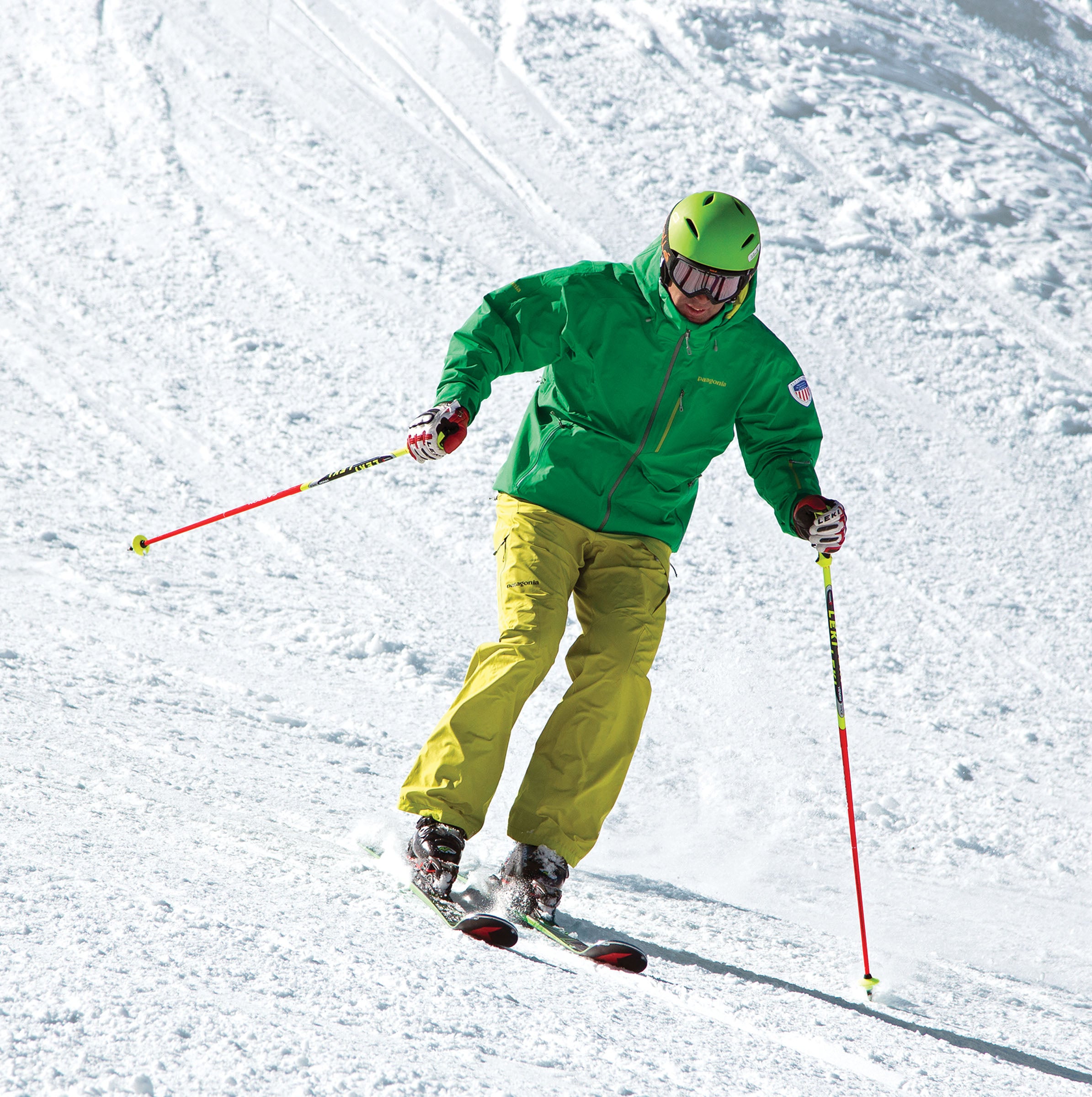 SKI1219-CLI3-byKeriBascetta Michael Rogan demonstrates skidding on snow.