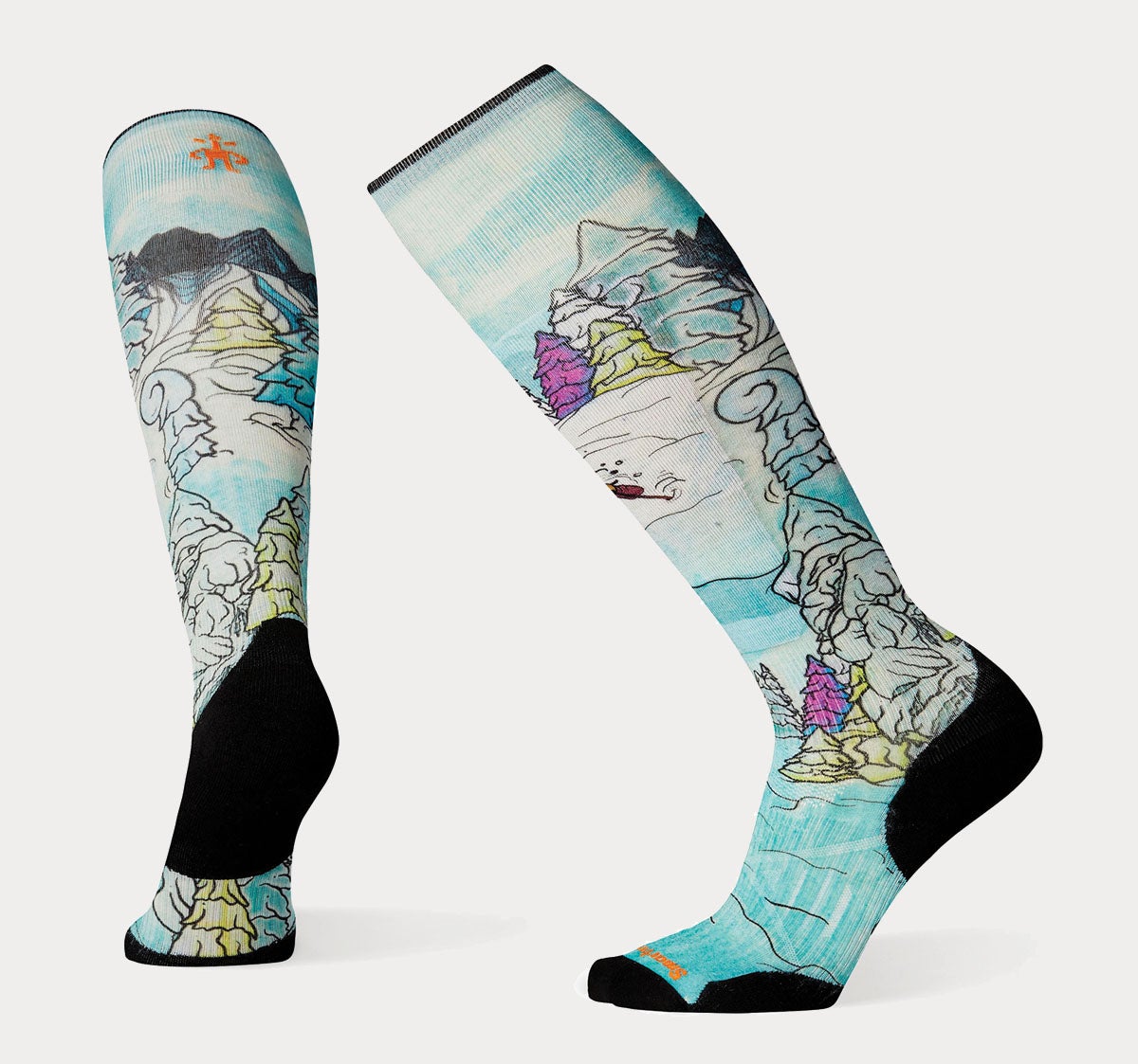 SKI1219-Gift-Under50-Smartwool SMARTWOOL PHD Ski Light Elite Pow Days Print Socks