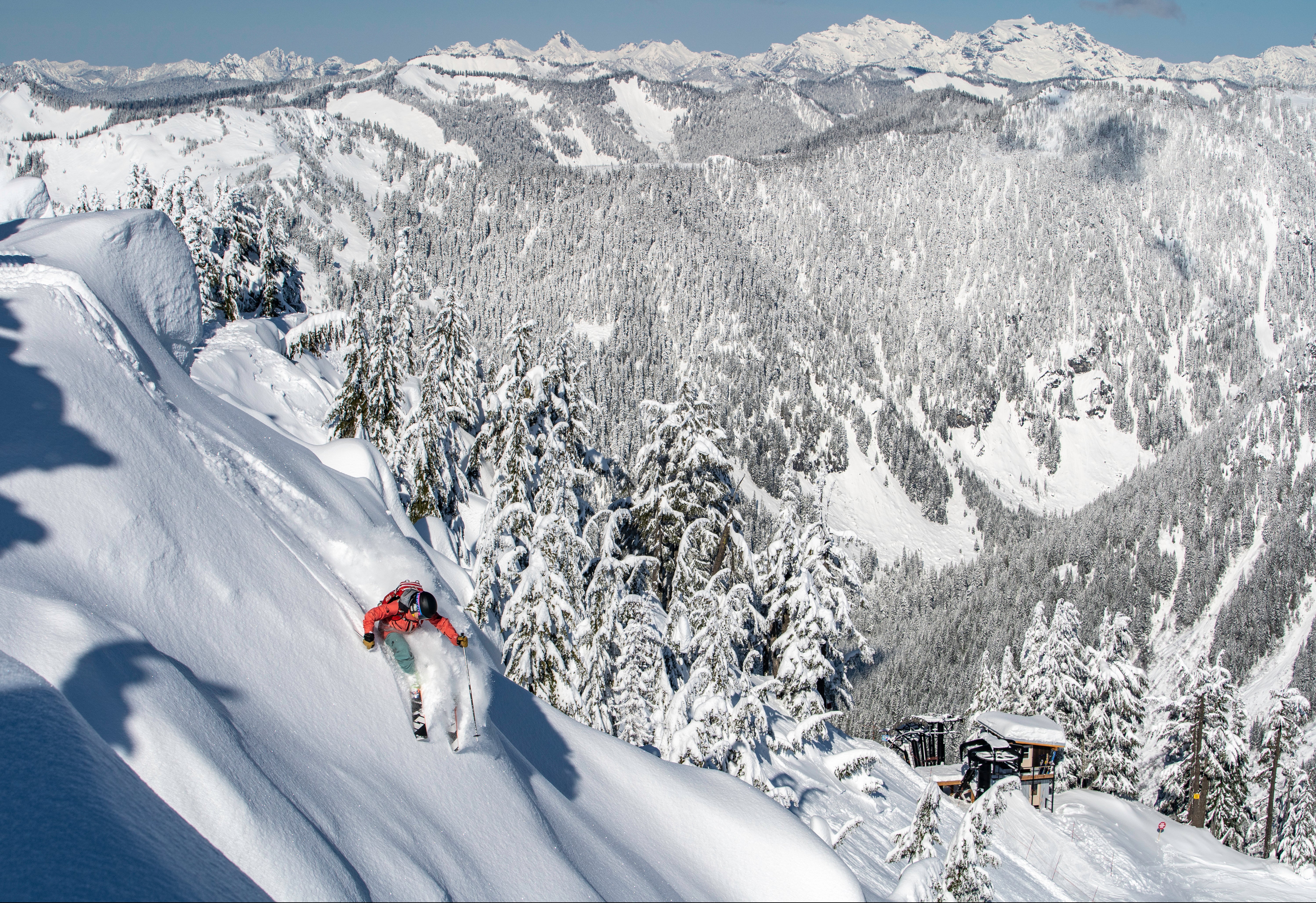 StevensPass_Skier Stevens Pass Washington