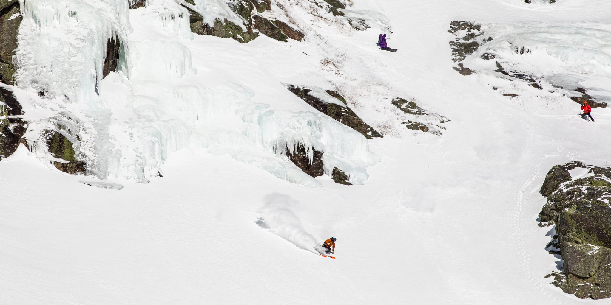 JWalter_Cody50project-0006 Cody Townsend skiing Tuckerman's Ravine in NH