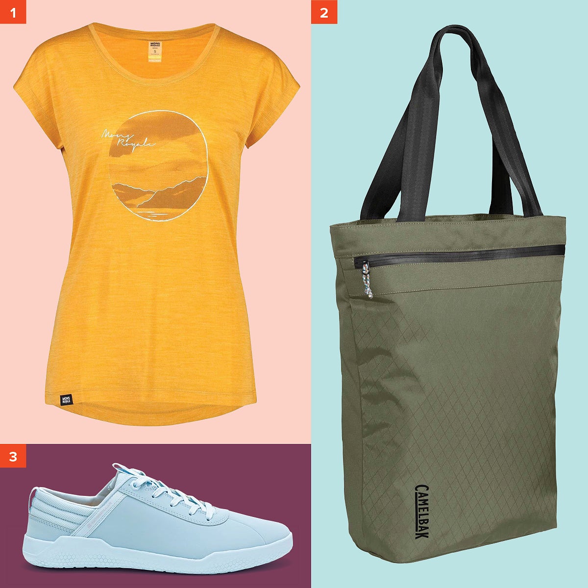 skimag-mothersday2020-every-day-essentials Mother's Day 2020: Mons Royal Estelle Cap Tee, Camelbak Pivot Tote, and Cat Footwear Code Hex Sneakers