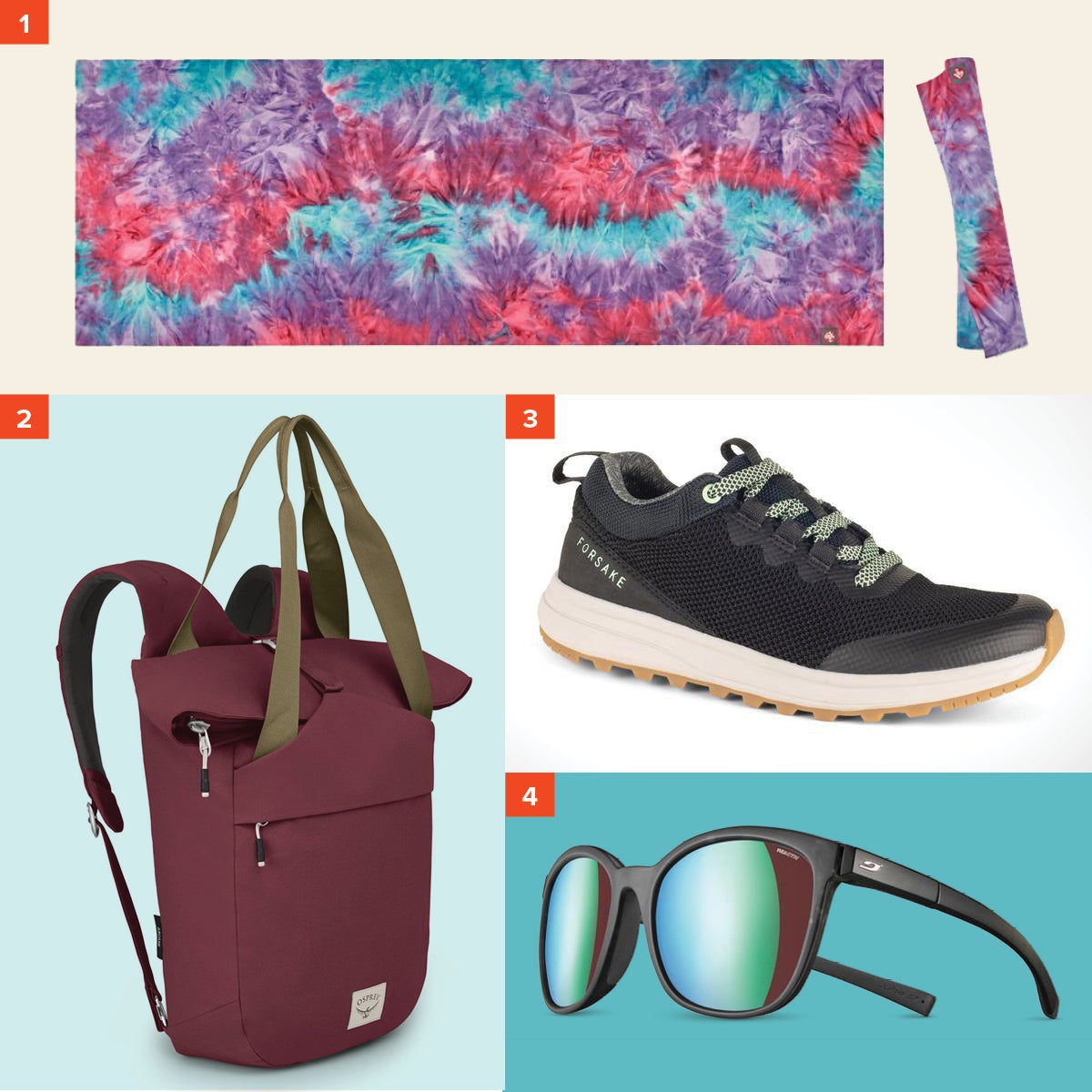 skimag-mothersday2020-travel Mother's Day Gift Guide 2020: Gifts for the Traveler - Manduka eQua® Superlite Yoga Travel Mat, Osprey Arcane Tote Pack, Forsake Maya Sneaker, and…