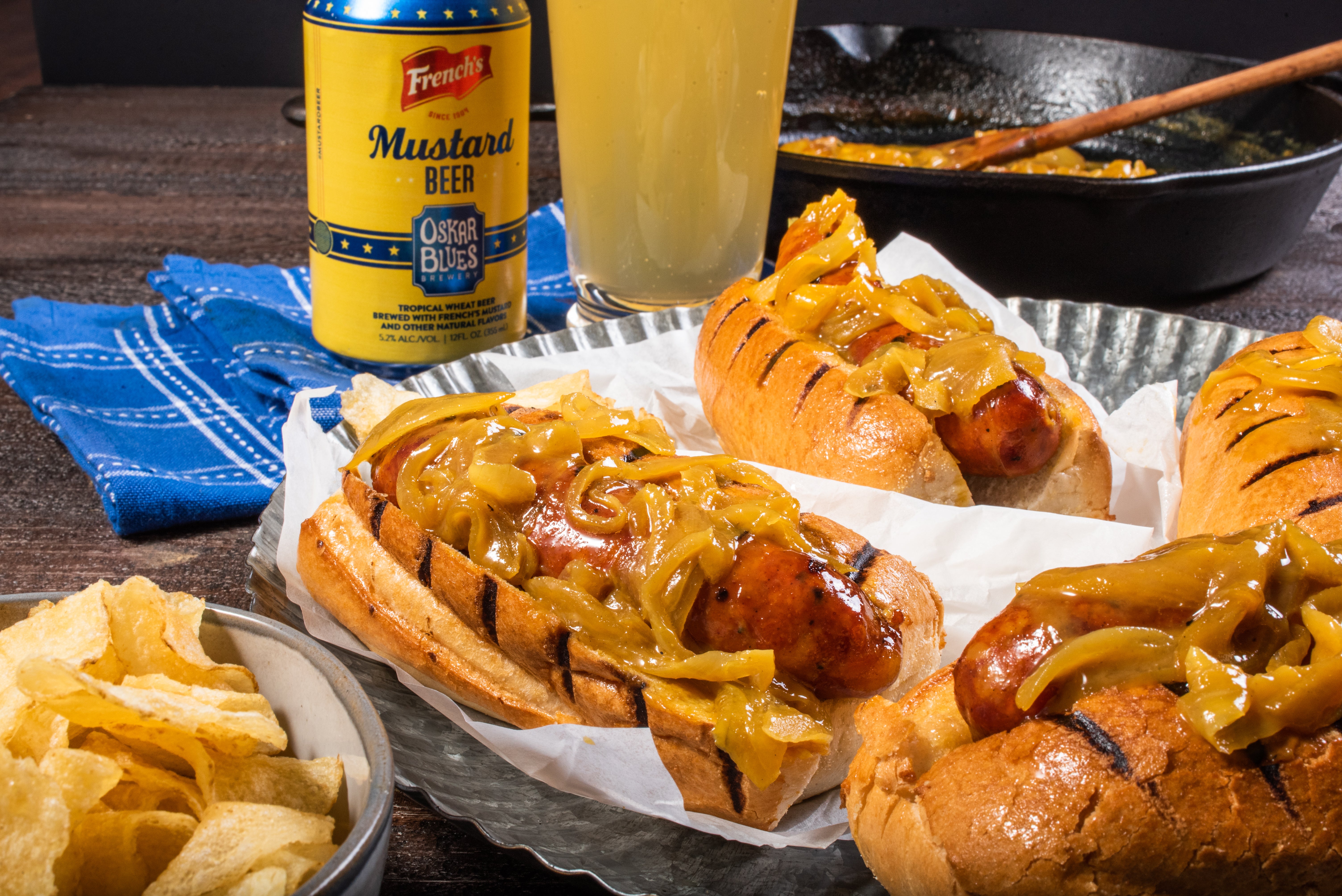 mustard_beer_basted_sausage_&_onions17838 Mustard Beer Basted Sausages and Onions