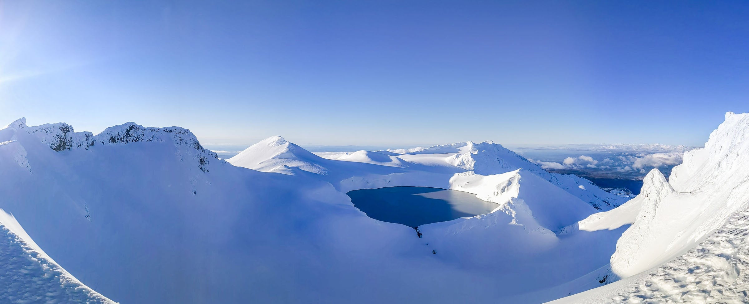PANO_20190902_165649.vr Looking out over Crater Lake, Mt Ruapehu
