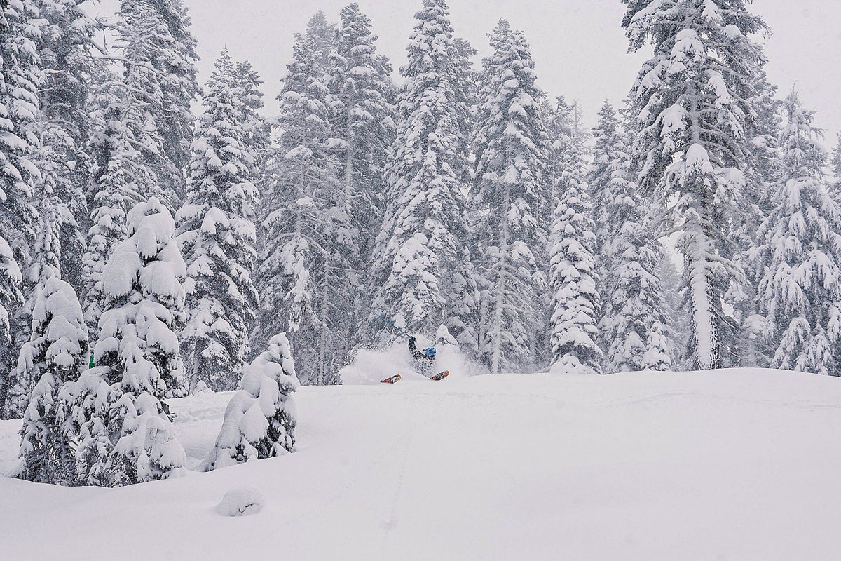 Sugar Bowl Skier Peter Avedschmidt surfed through Sugar Bowl’s powdery fields.