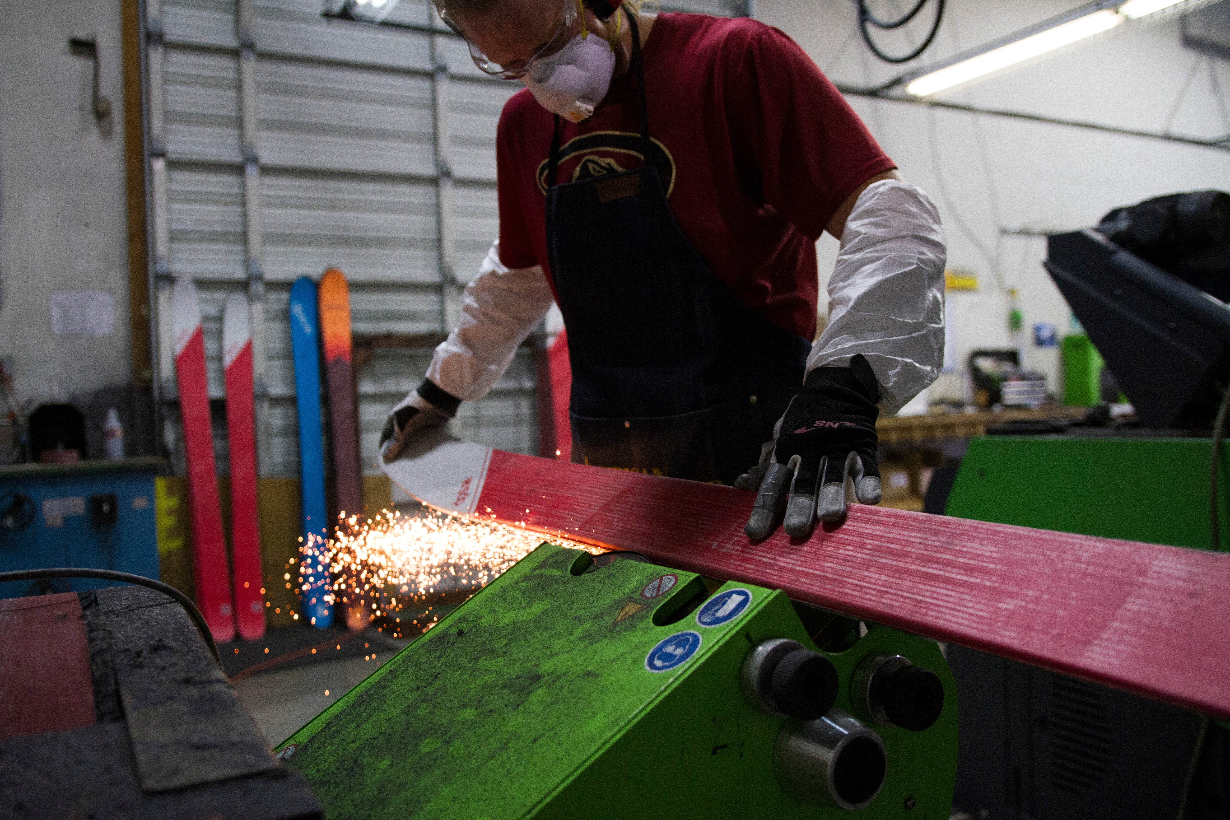 IMG_0215 DPS skis are edged in the brand's SLC factory