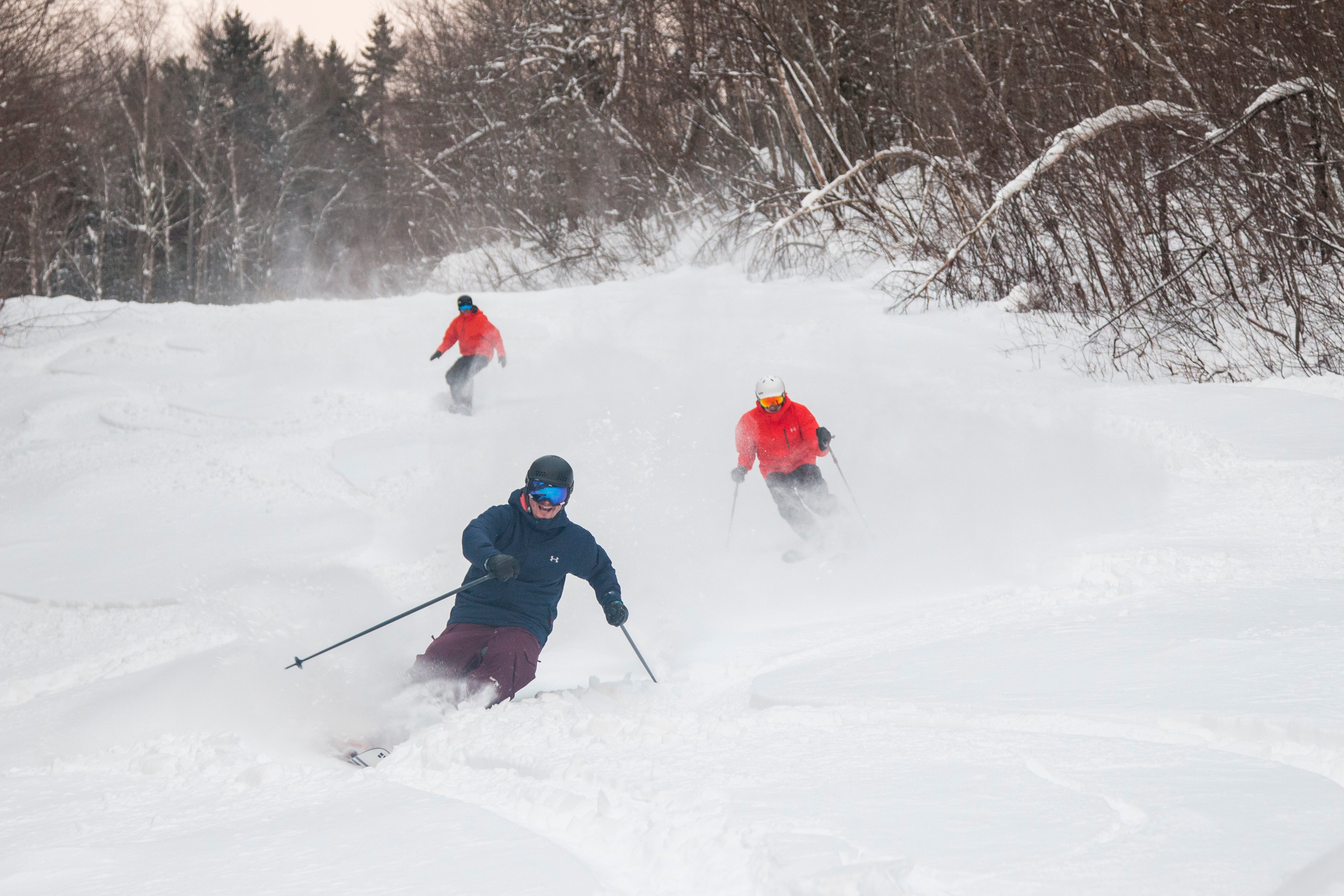 Challenge-Loon Skiers at Loon enjoying quality snow,