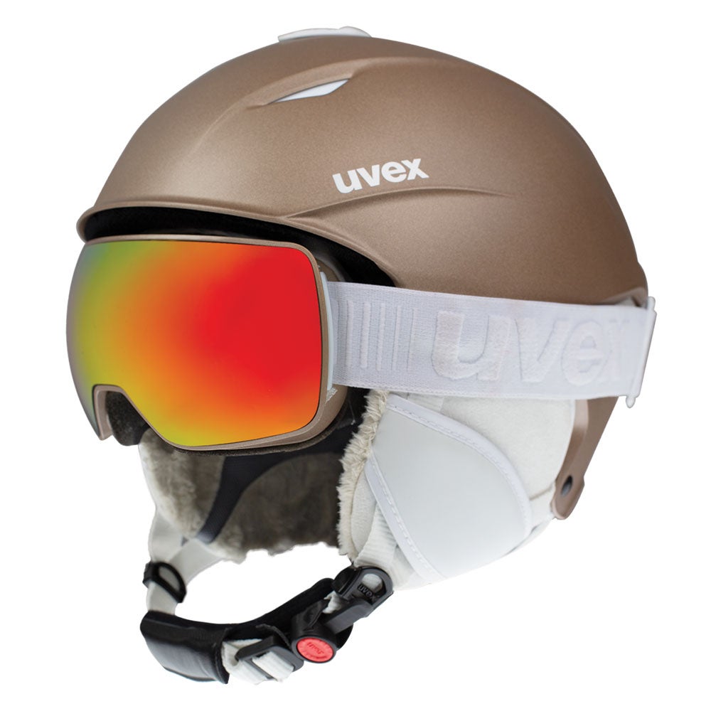 SKI0918-HelmetGoggle-Uvex Uvex Compact FM Ski Goggle & Primo Ski Helmet