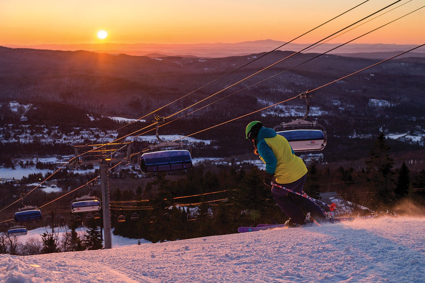 SKI1018-RG-MountSnow-MikeDawson Mount Snow at sunset