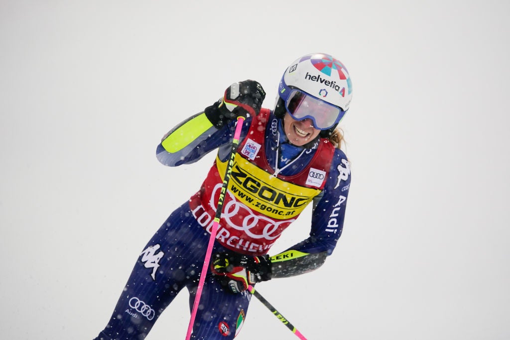 GettyImages-1230079353 Marta Bassino, women's World Cup giant slalom Courchevel, France 2020