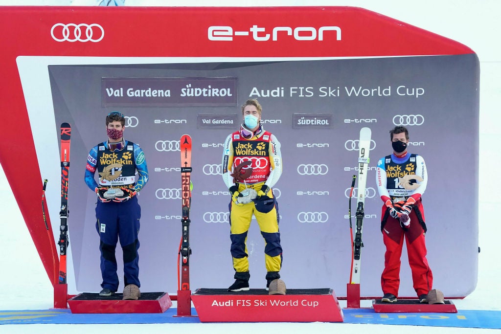GettyImages-1230206945 2020 Val Gardena World Cup Downhill Podium