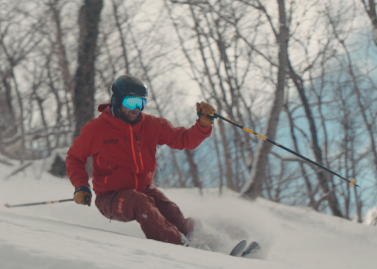 MBE-STILL-6 Mark Wallace skiing below Smugglers' Notch