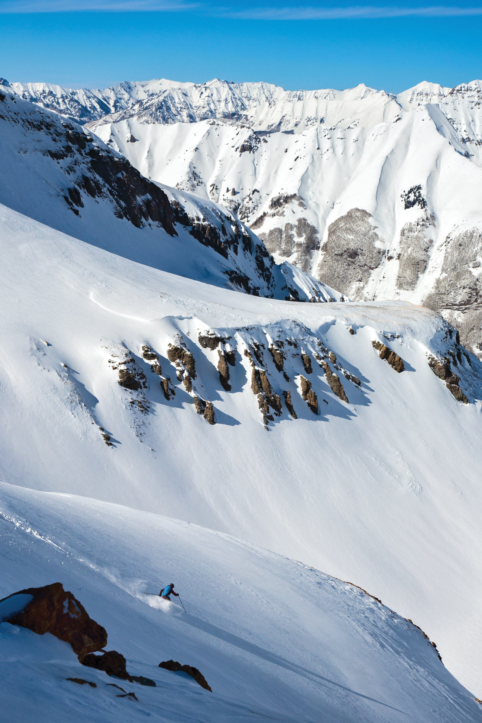 SKI1220-EC6-TellurideHelitrax-2220 SKI's Jenny Wiegand samples the Telluride's backcountry terrain with Telluride Helitrax