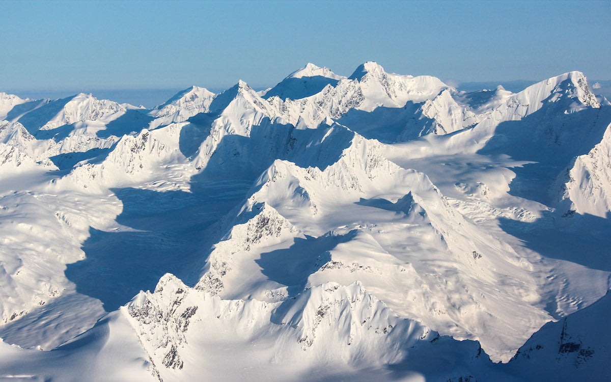 Brody Leven on the glaciated terrain below Shkhara. In his film Lost, Leven grapples with the weight of the ski industry and sport.