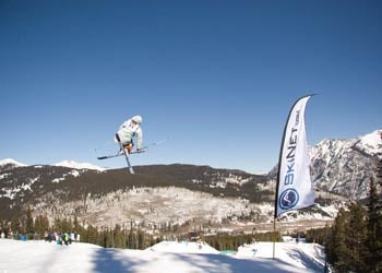 Eric Poore skiing pow