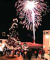 "A view of the Vail Valley just beyond the crowd at the Pondskimming World Championships."
