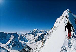 Deep Season.e Skier: Mark SimonLocation: Aiguille Verte, Mt. Blanc, France