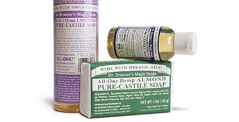 Soaps DR. BRONNER'S Pure-Castile Soaps, from $2 A dab'll do ya…and your dishes, your hair, your clothes, your tent, and your teeth. These multipurpose,…