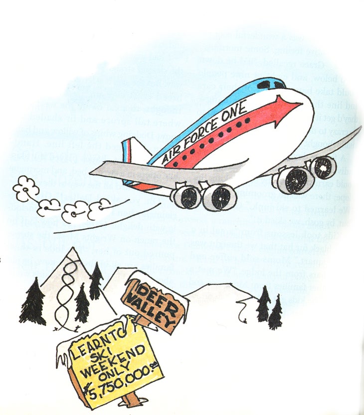 SKI_Nov_2000_Million Dollar Ski Trip When the First Family learned to ski, American taxpayers payed dearly
